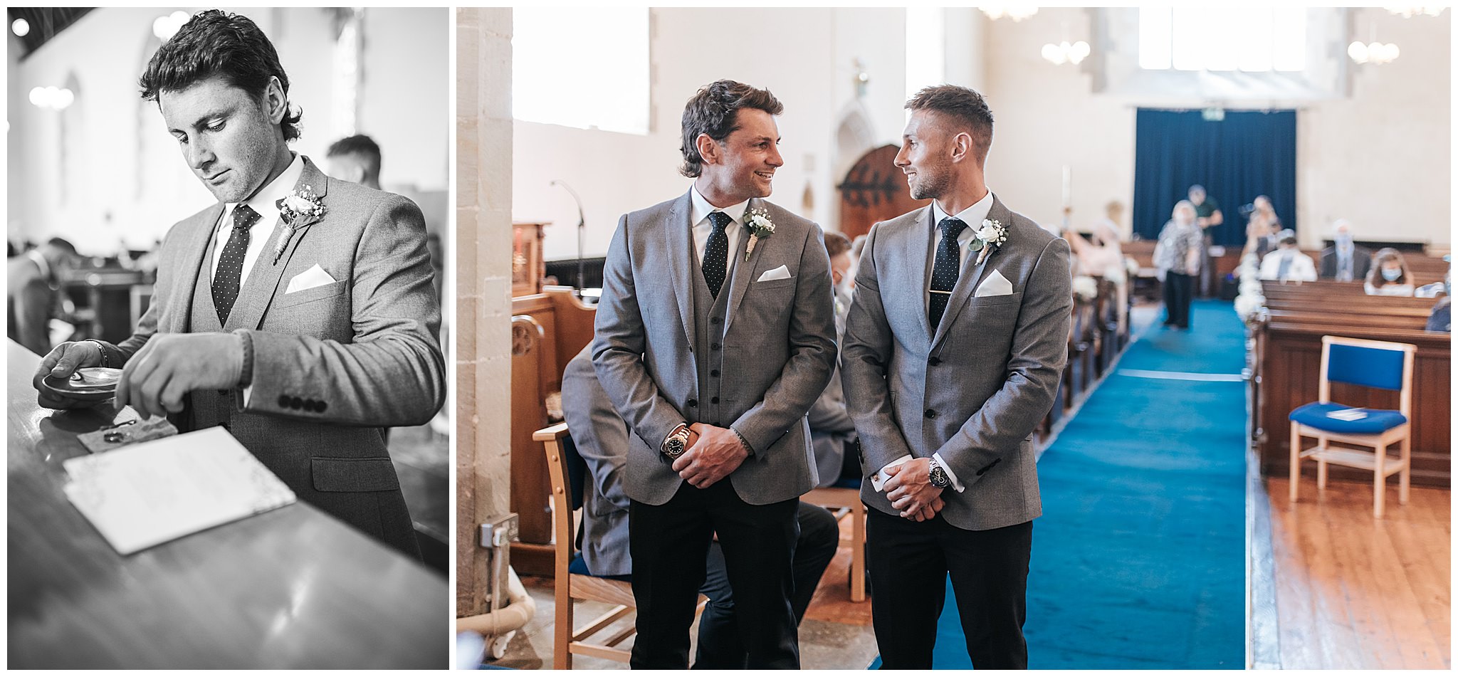 Groom waits